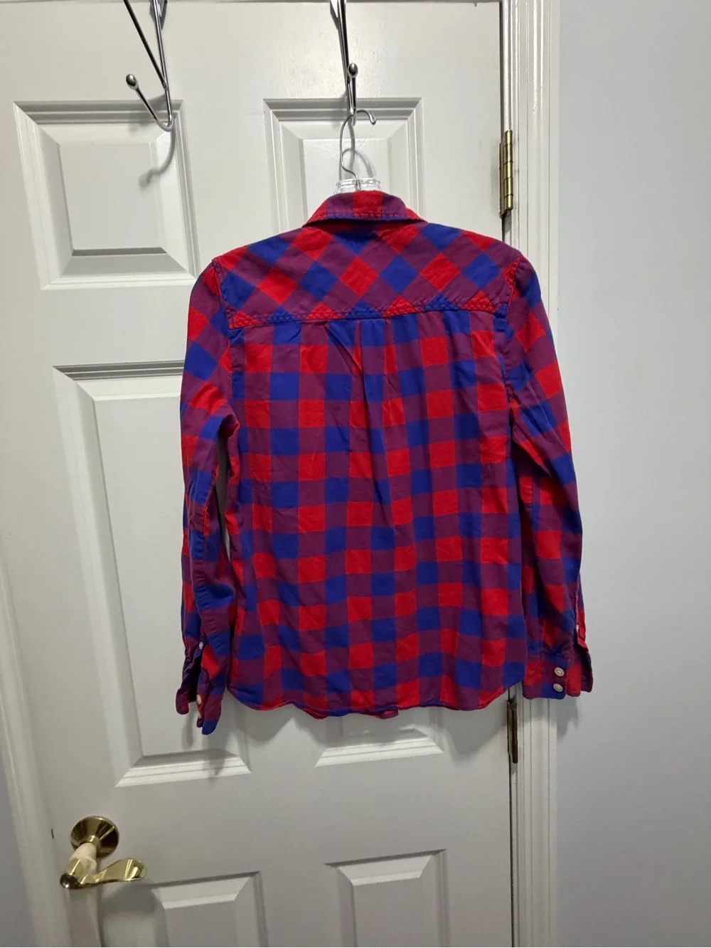 J. Crew Red and Blue Plaid Button-Down Shirt size small